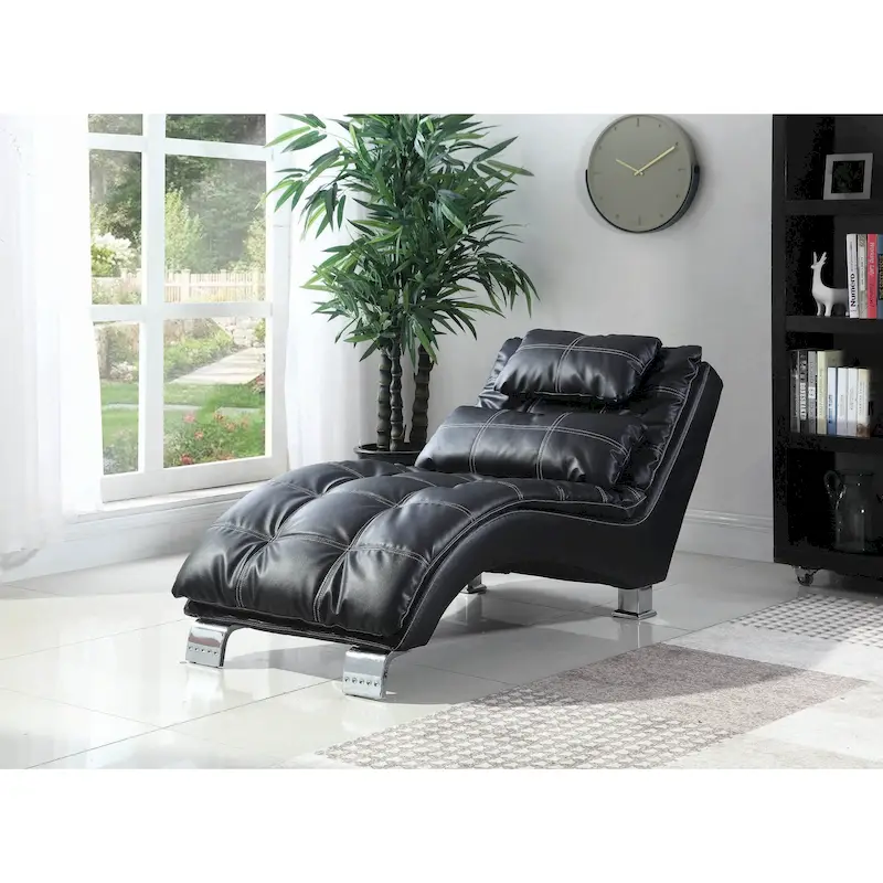 Isley Upholstered Chaise with Arched Base