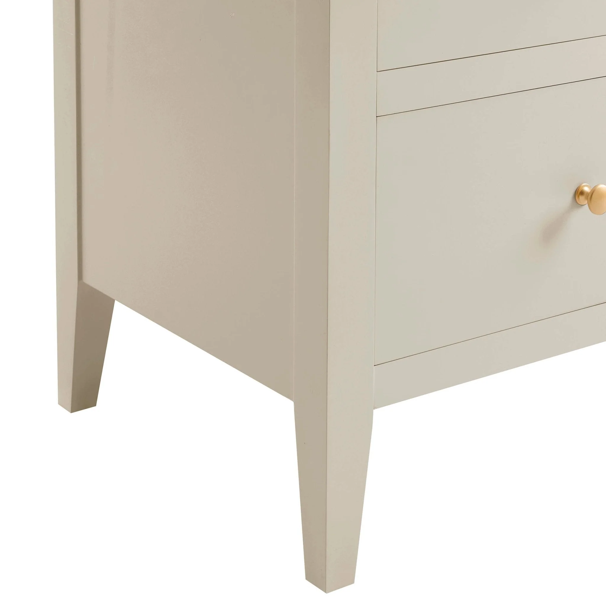 2 Drawer Bedside Table - Cream