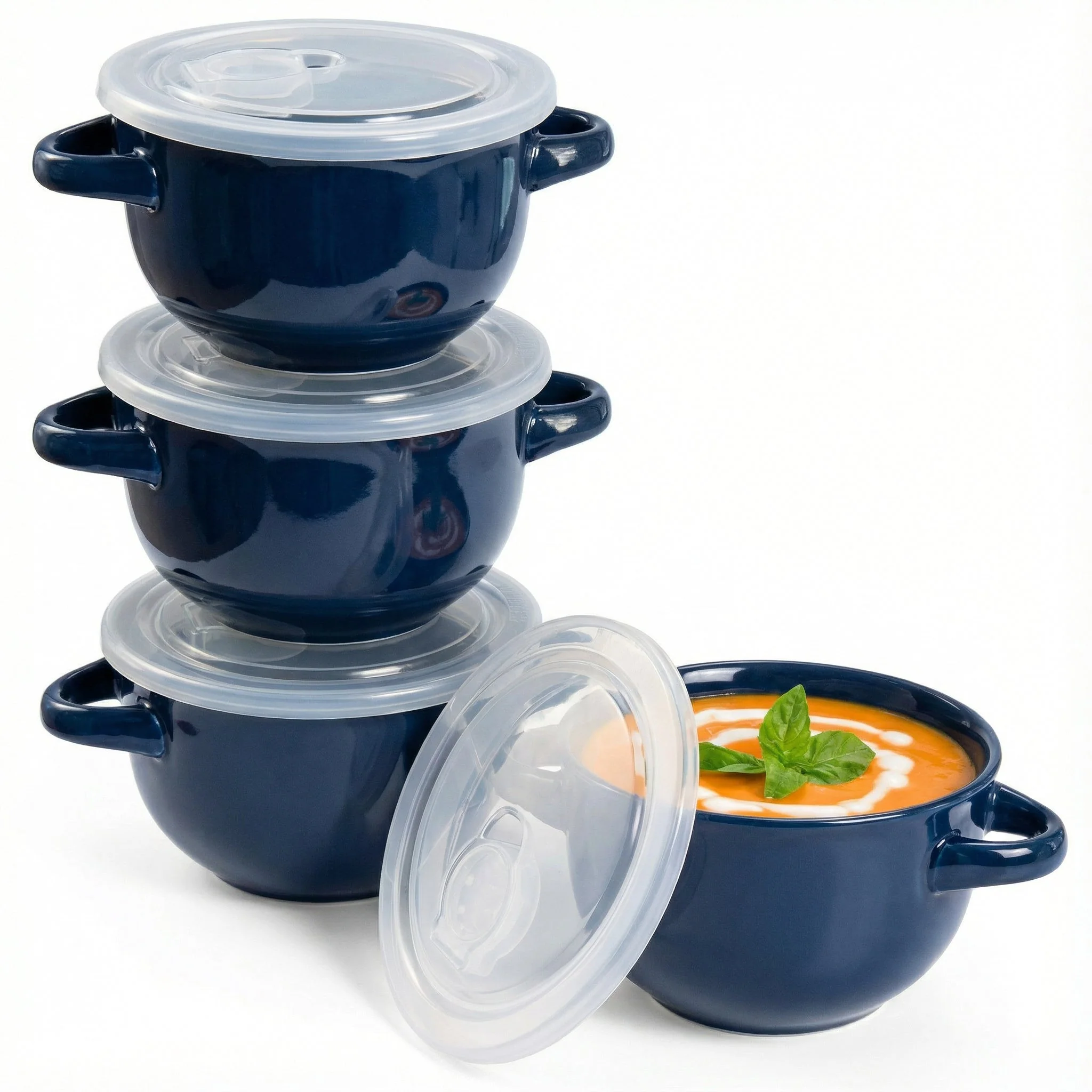 Ceramic Soup Bowls, 18 oz, Set of 4