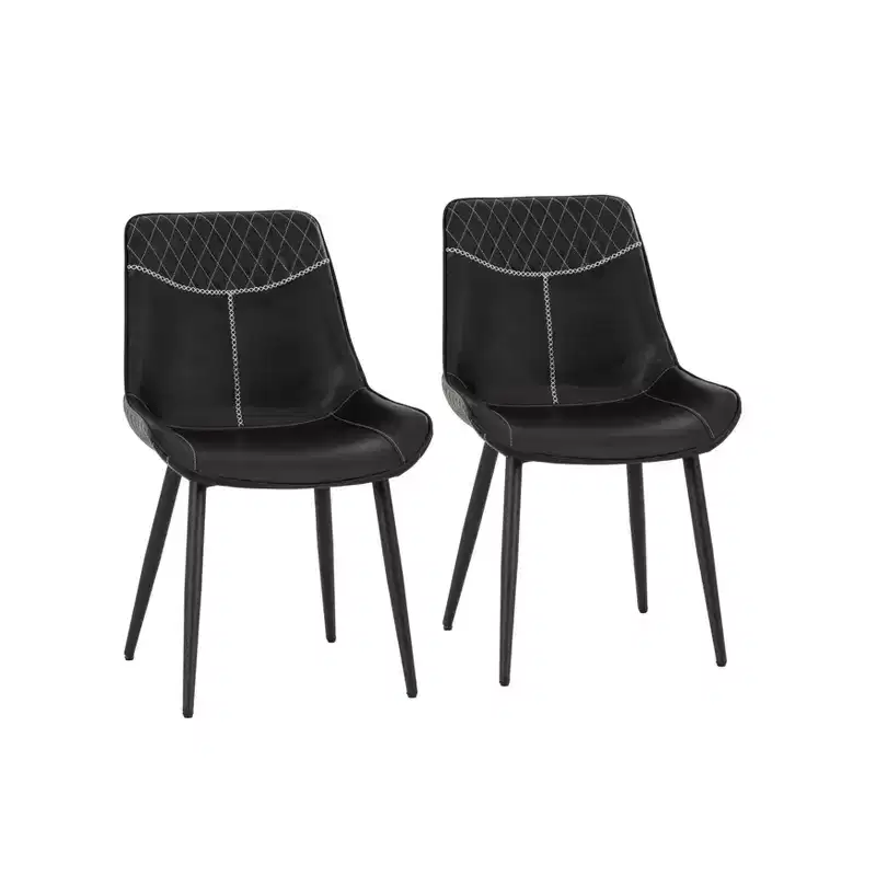 Elder Dining Chairs Black (2 Chairs)
