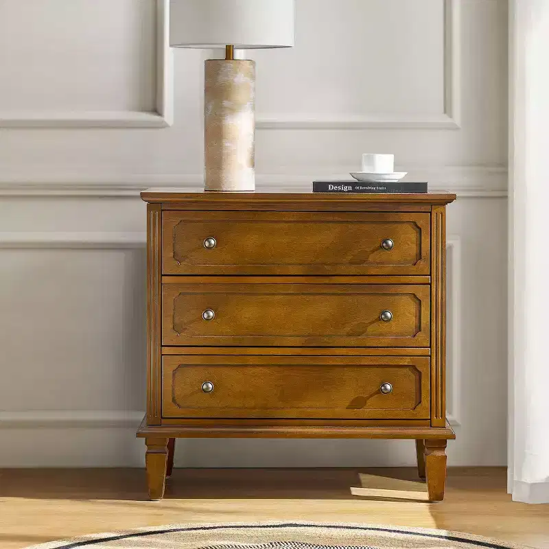 Teodosia 3-Drawer End Tbale|Hulala Home-BLACK