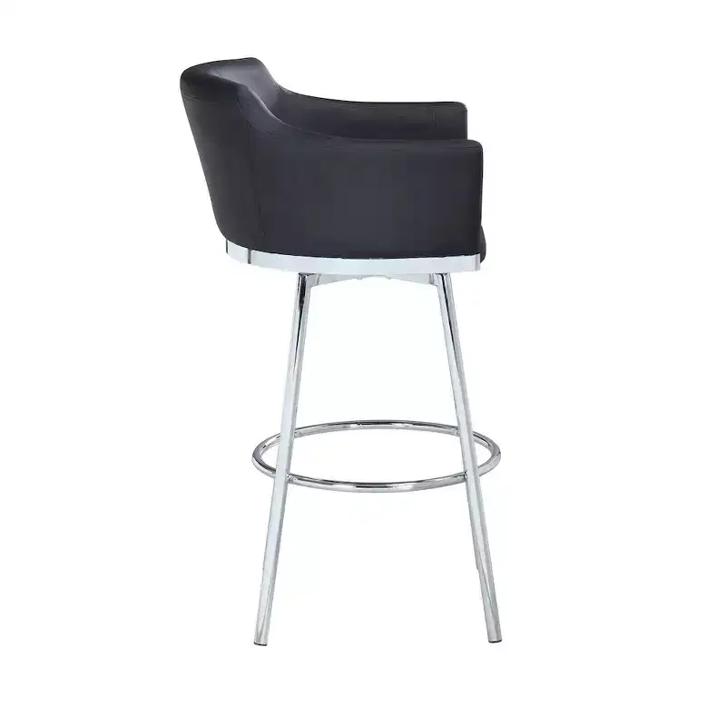 Chintaly Imports,Modern Club Bar Stool Memory Swivel
