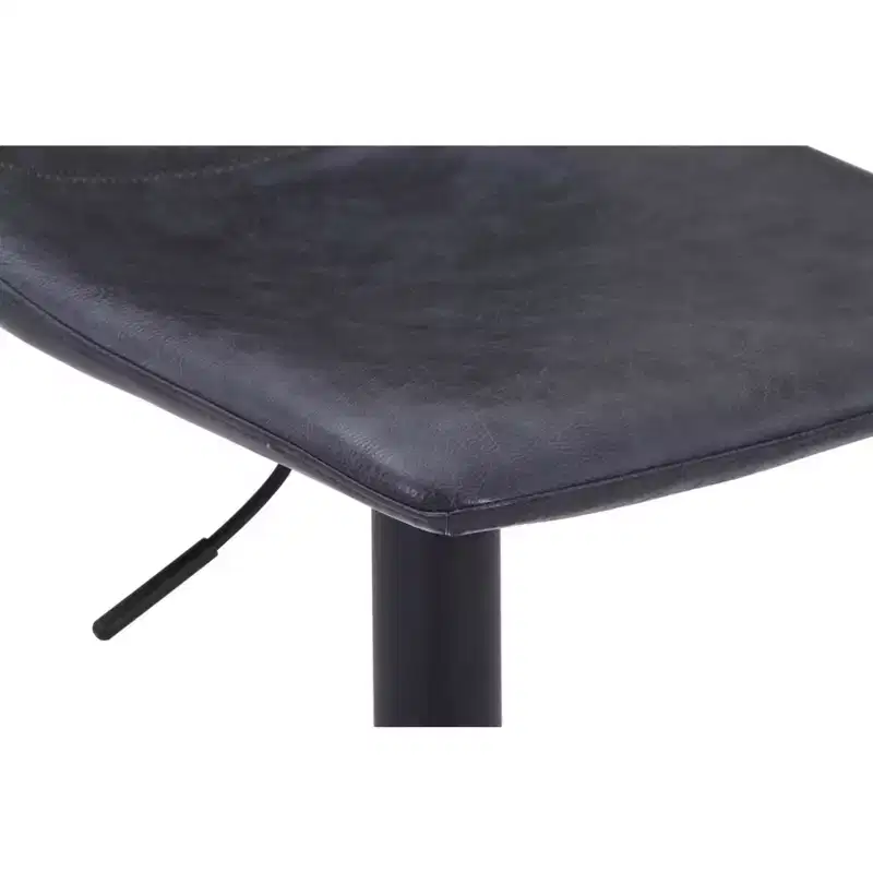 Adjustable Swivel Bar Stool Set of 2 Faux Leather Footrest Counter Height Kitchen