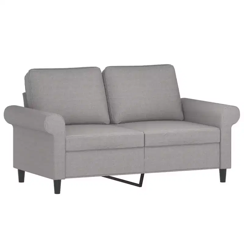 vidaXL 2-seater Sofa Dark Gray Polyester 2-seater 2-Seater Sofa