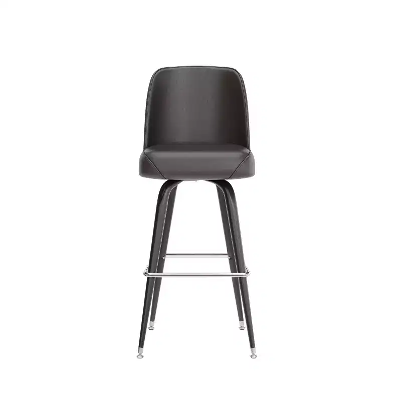 Emma and Oliver Metal Barstool with Swivel Bucket Seat