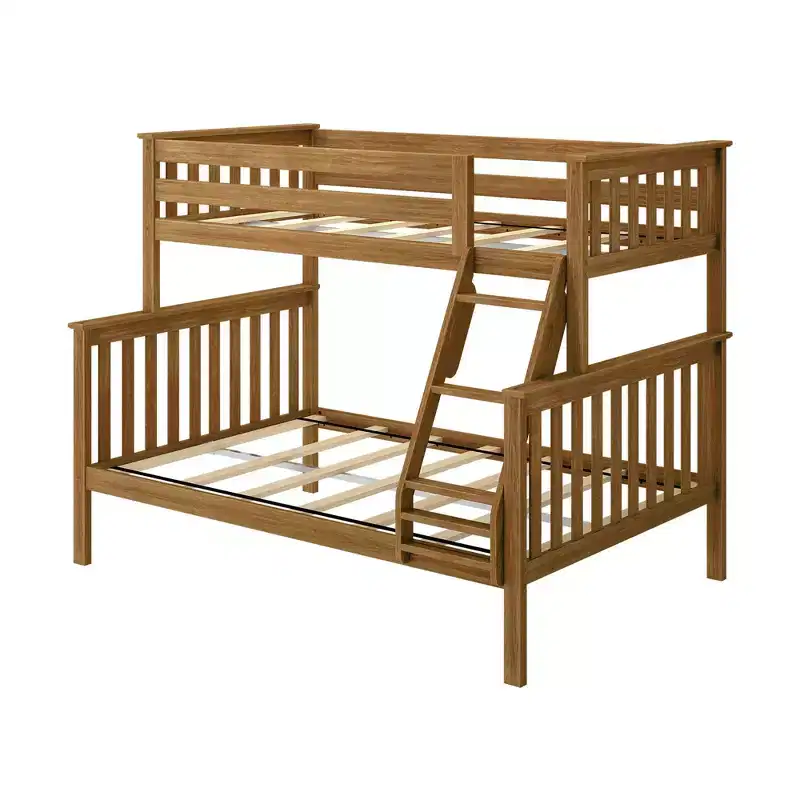 Solid Wood Twin over Full Bunk Bed, No Box Spring Needed, Low VOC, 400 lb Capacity