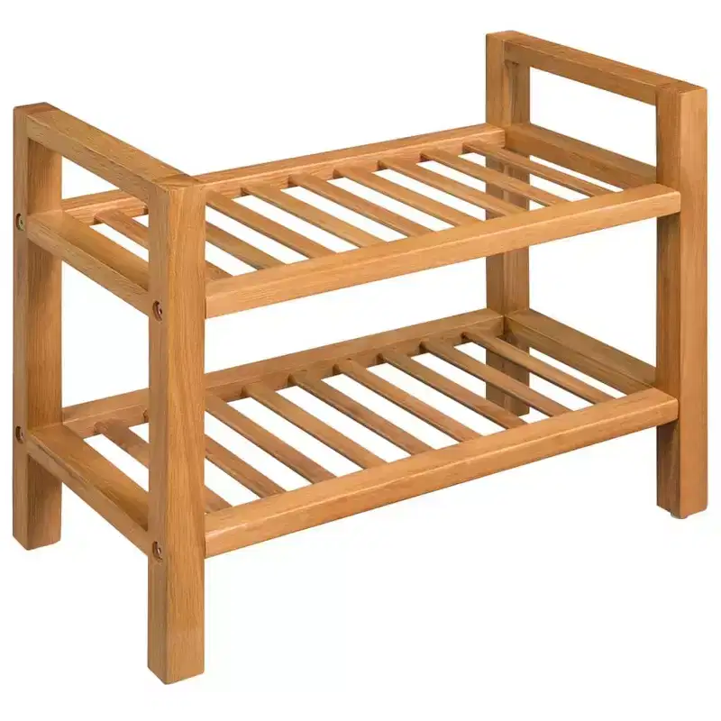 Shoe Rack Shoe Storage Organizer Shoe Shelf for Closet Solid Oak Wood