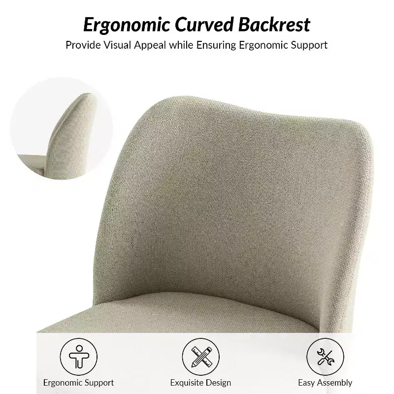 Elisa Mid-century Modern Upholstered Dining Chair Set of 2| ART OF LIVING DESIGNS