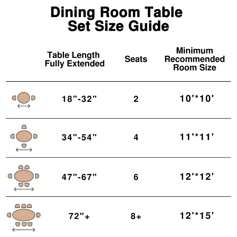 Dovelina Modern Round Dining Table Wood Kitchen Table