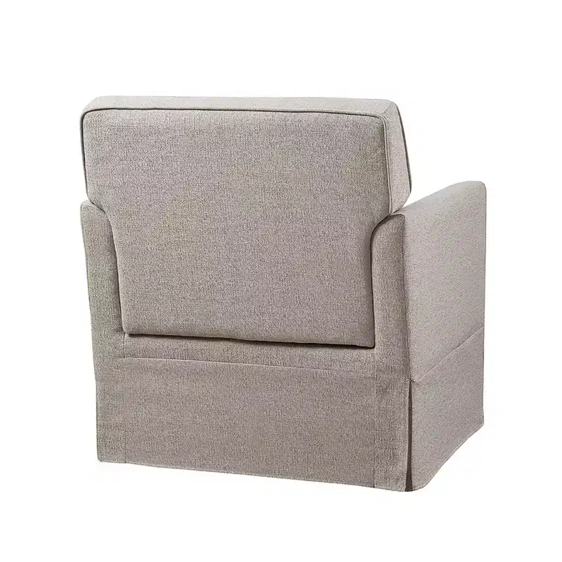 Slipcover Accent Armchair – Track Arm, Skirted Base, Removable Cushion