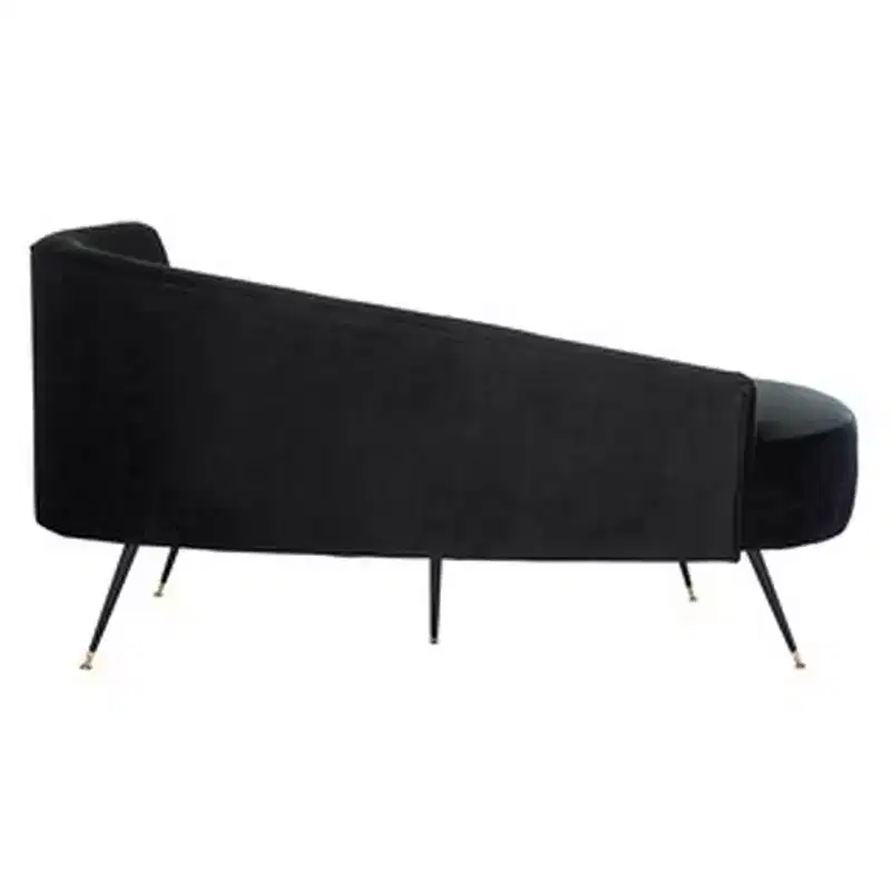 Parisian Velvet Settee Loveseat Metal Frame Gold Cap Legs Foam Cushion Seats 2 550 lbs