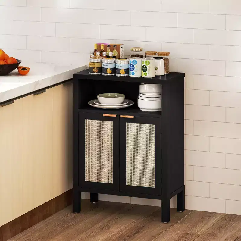 Sideboard Buffet Cabinet with Storage, Modern Accent Cabinet with Adjustable Shelf