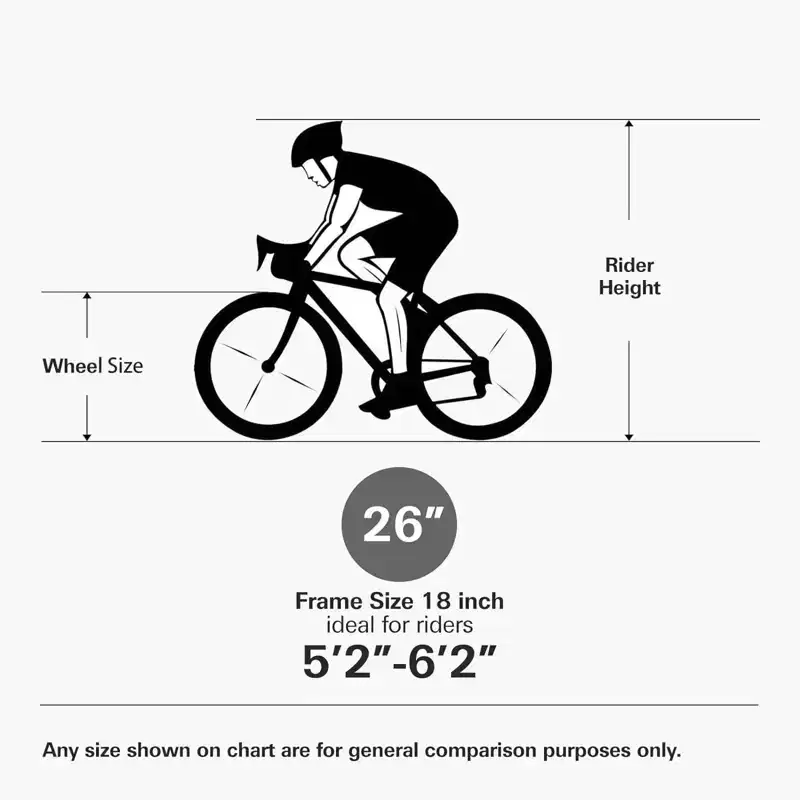 hykolity 26 27.5 Wheel Mountain Bike, 18 Speed MTB Bicycle with Full Suspension, Adjustable Saddle for Outdoor Cycling Men Women