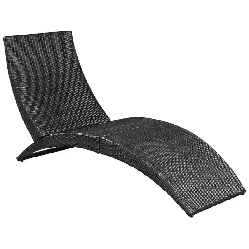vidaXL Sun Lounger Black, Cream White