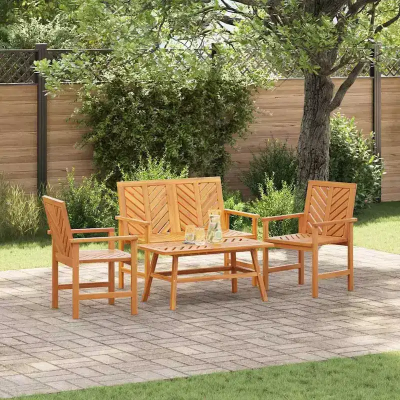 vidaXL Garden Lounge Set 2 pcs Brown Solid Acacia wood