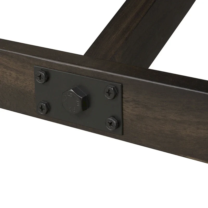 Double Bridge Dark Chestnut Optional 6 Piece Trestle Table Set