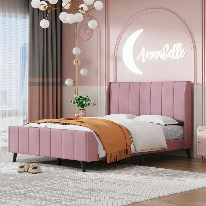 Full Size Upholstered Platform Bed