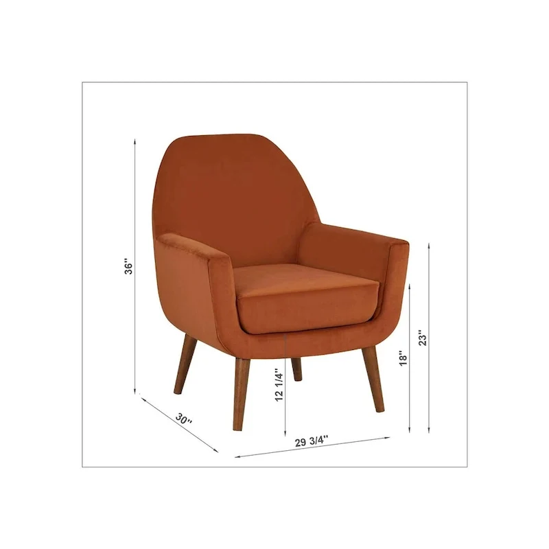 Adrian Mid-Century Velvet Arm Chair by Greyson Living