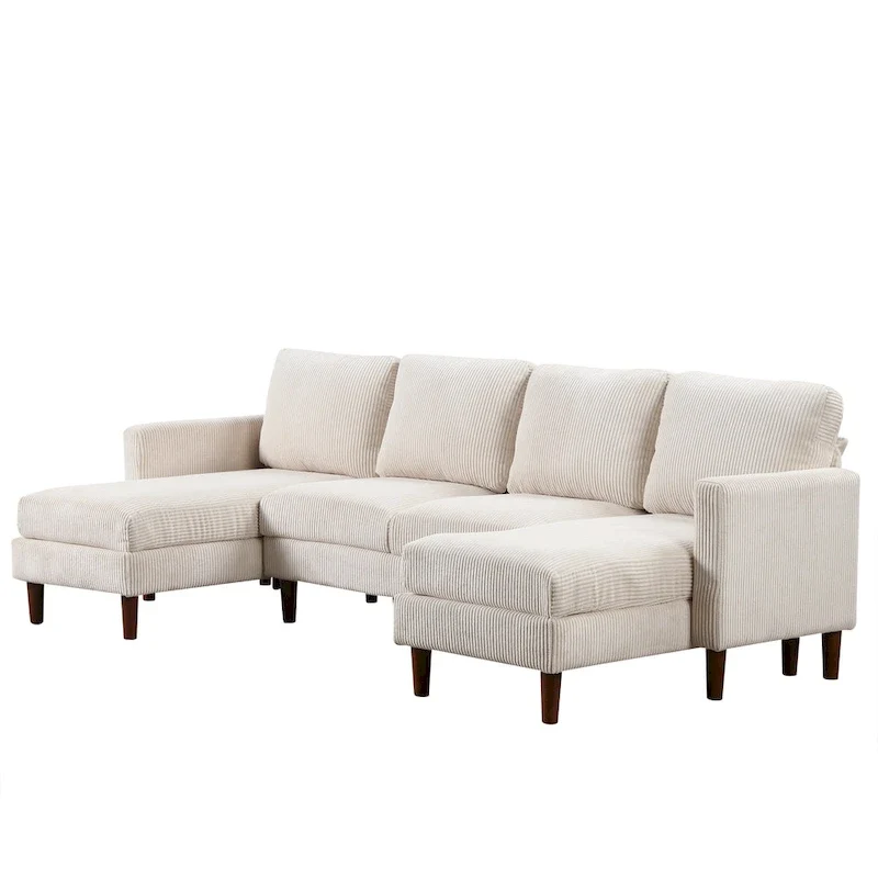 U-shaped Sponge-filled Cushion Combination Sofa