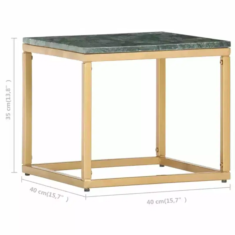 vidaXL Coffee Table End Table Side Sofa Table Real Stone with Marble Texture