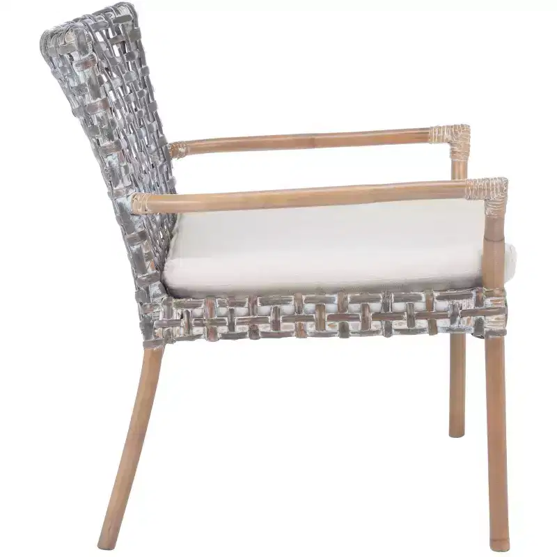 Collette Rattn Accent Chair W/ Cushion - ACH6515 - Safavieh