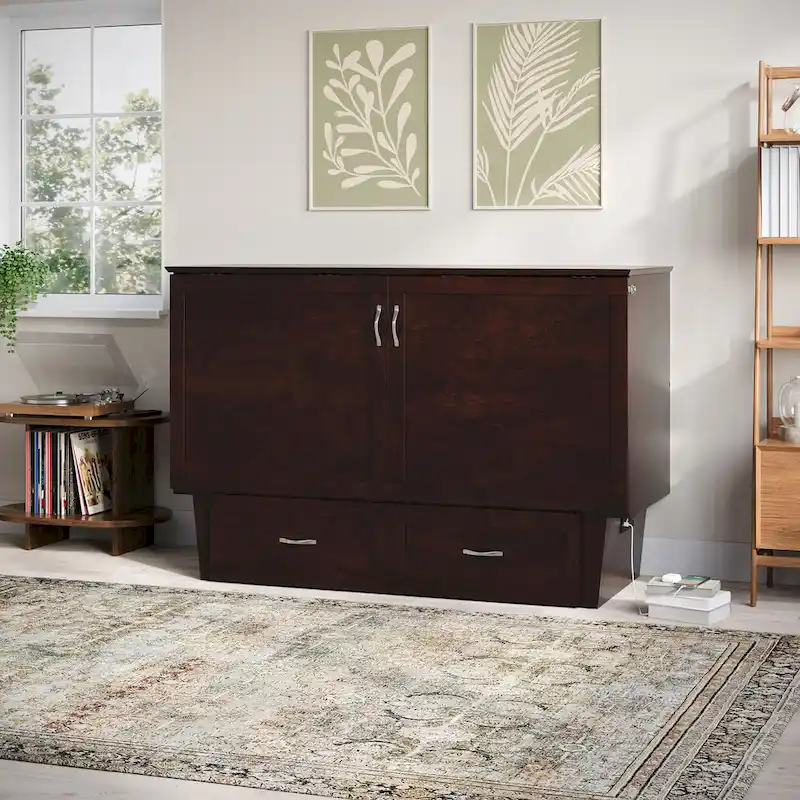 Chelsea Queen Murphy Bed Chest with Mattress