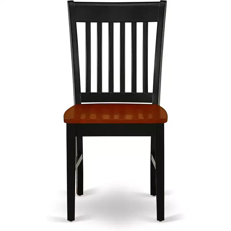 HomeStock Belmont 9Pc Square 36/54 Inch Family Table With 18 In Butterfly Leaf And 8 Wood Seat Dining Chairs