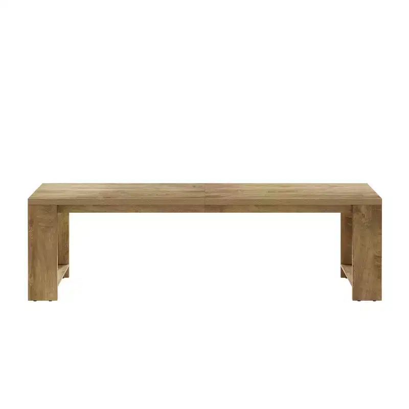 86.61 Spacious Dining Table, Sturdy Wide Legs Multifunctional Desk with Easy Assembly