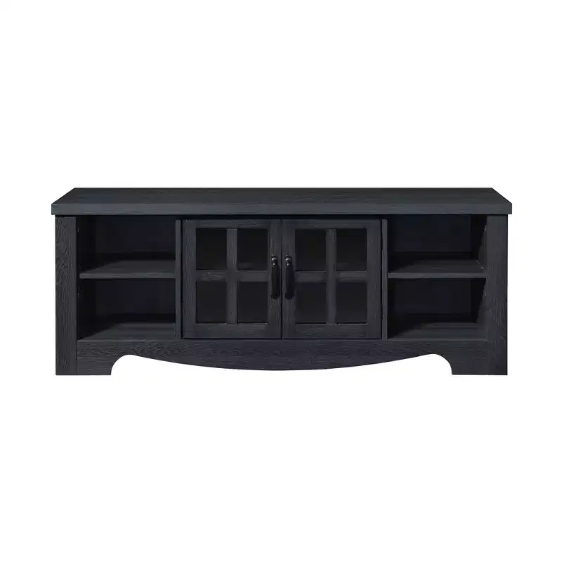 AndMakers 52.37 in. Wood TV Stand with 1 Glass-fronted Storage Cabinets Fits TV's up to 60 in.
