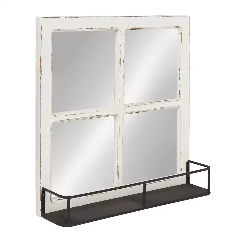 Square Functional Wall Mirror - Metal Frame, 20 x 20 in.
