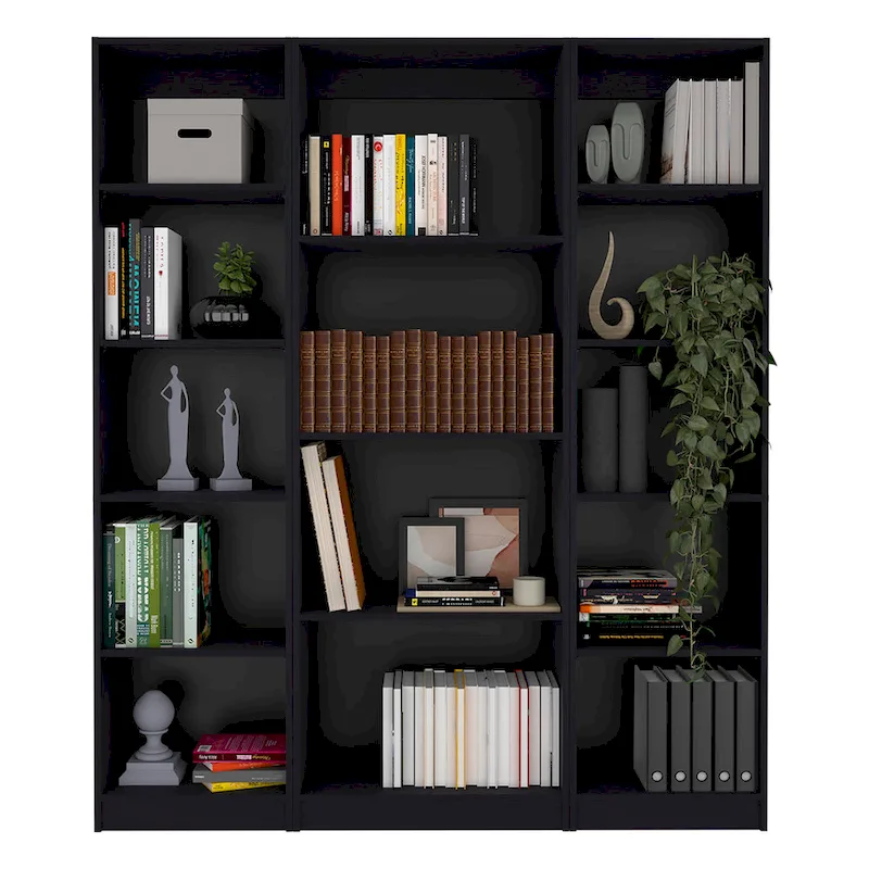 Kenyon 60 Wide 4-Shelf Bookcase Set of 3
