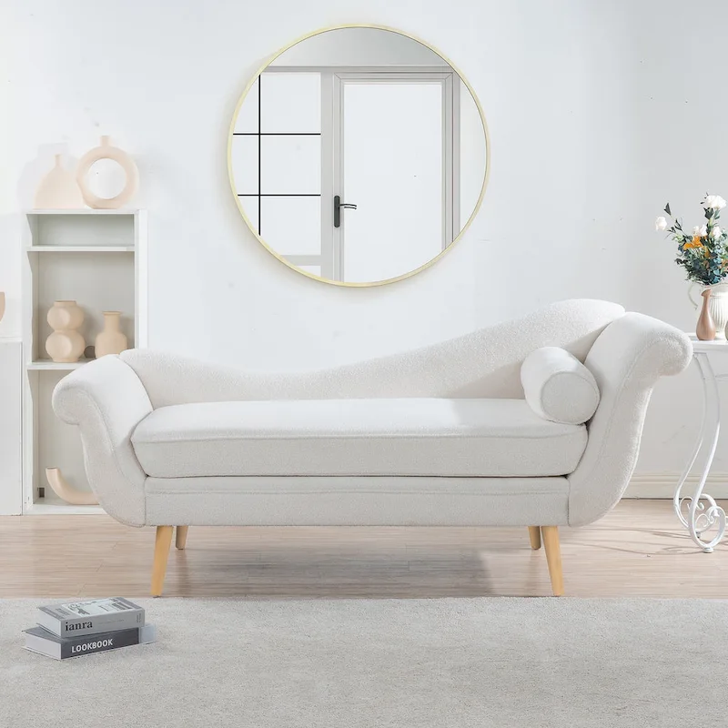 70.86W Chaise Lounge with Scroll Arm