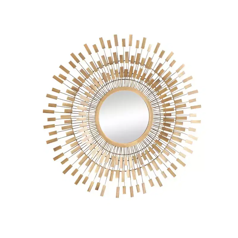 32 x 32-Inch Metal Sunburst Wire Wall Mirror: No Assembly Required, Iron Frame, Wall-Mounted