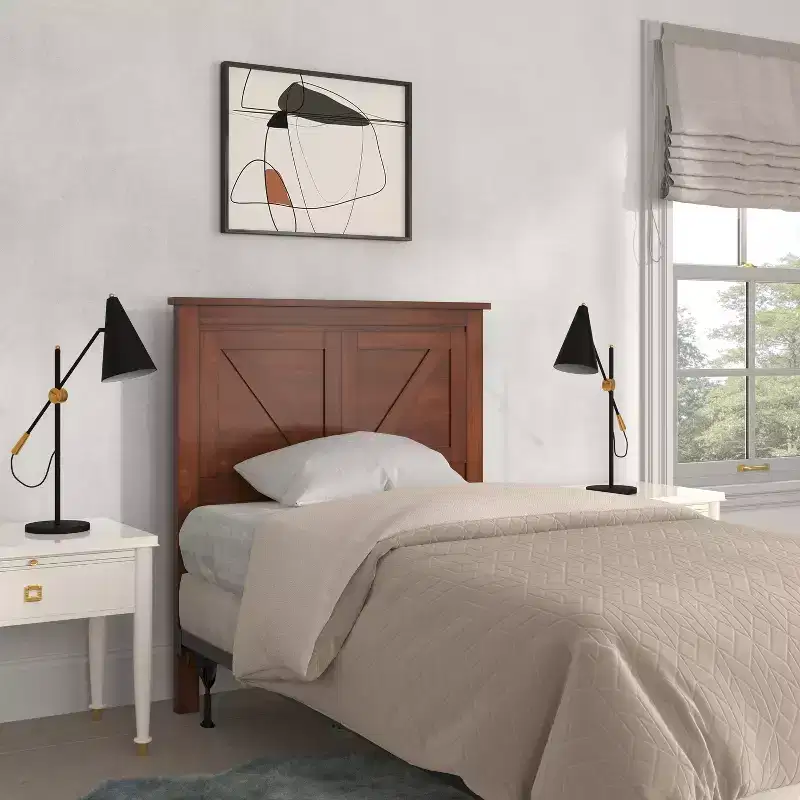 Glenwillow Home Farmhouse Style Wood Panel Headboard