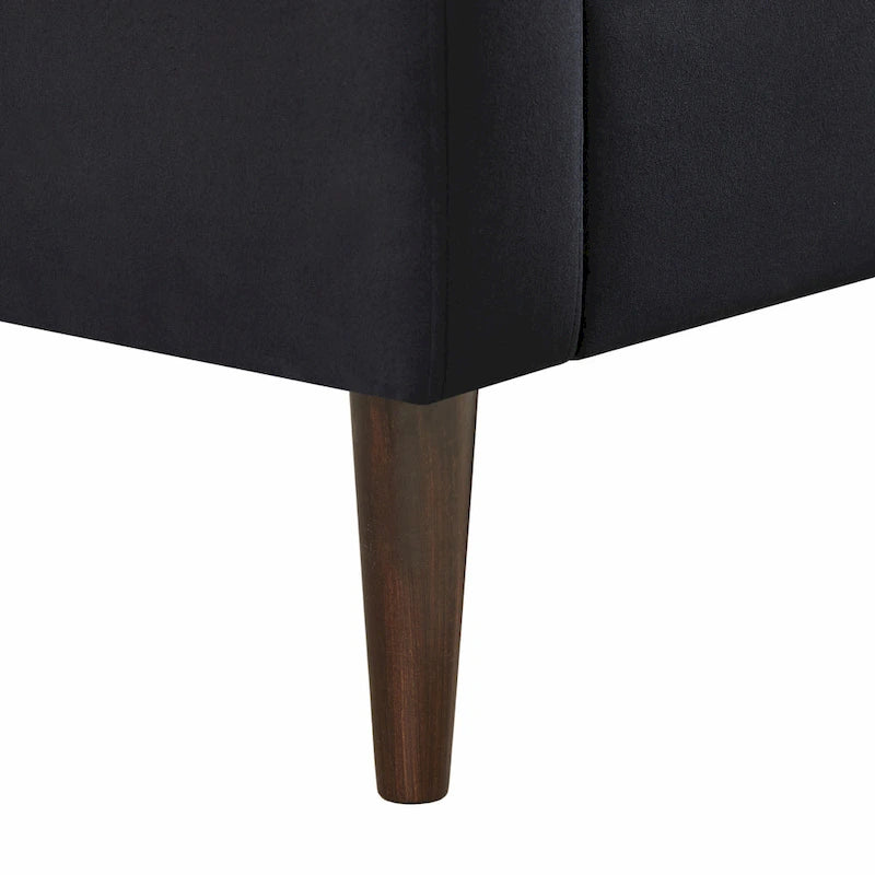 Modern Upholstered Tufted Accent Chair with Metal Legs