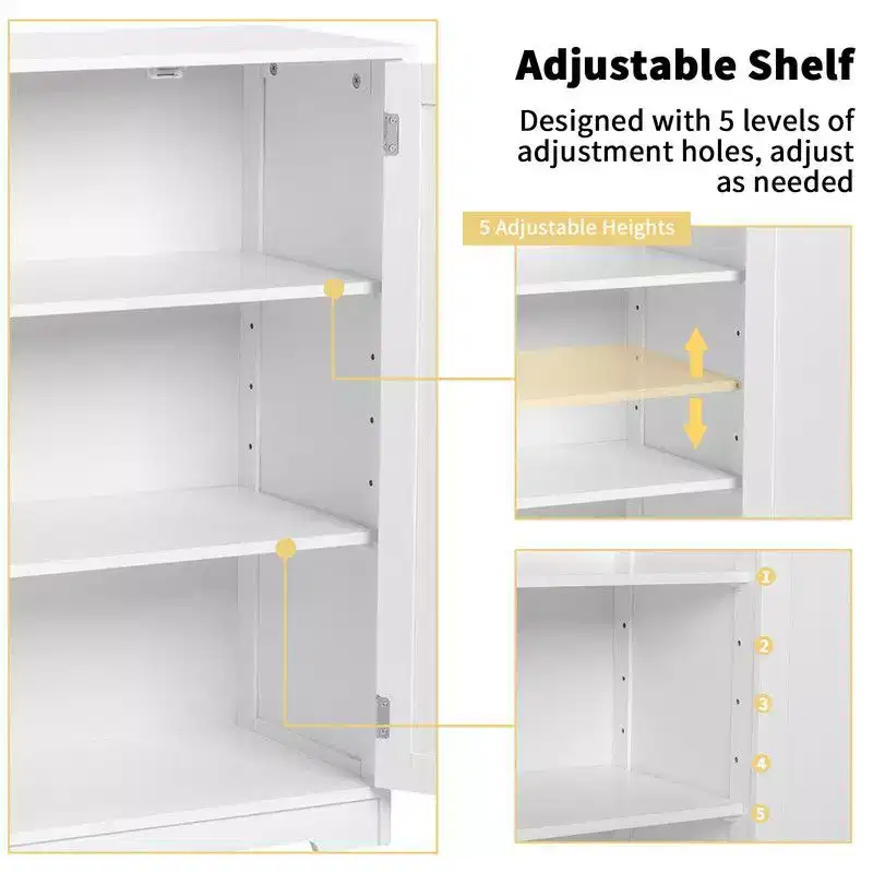 Karl Home | Freestanding Bathroom Cabinet White