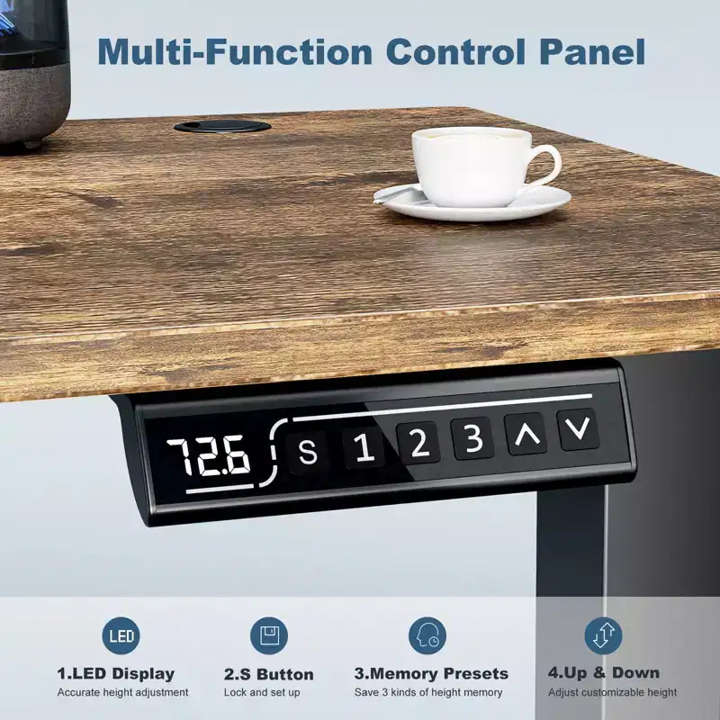 Sweetcrispy 55 Wide Height Adjustable Standing Desk