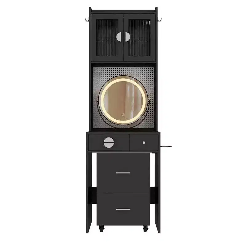Karl Home Makeup Vanity Set with LED Lights and Power Outlets
