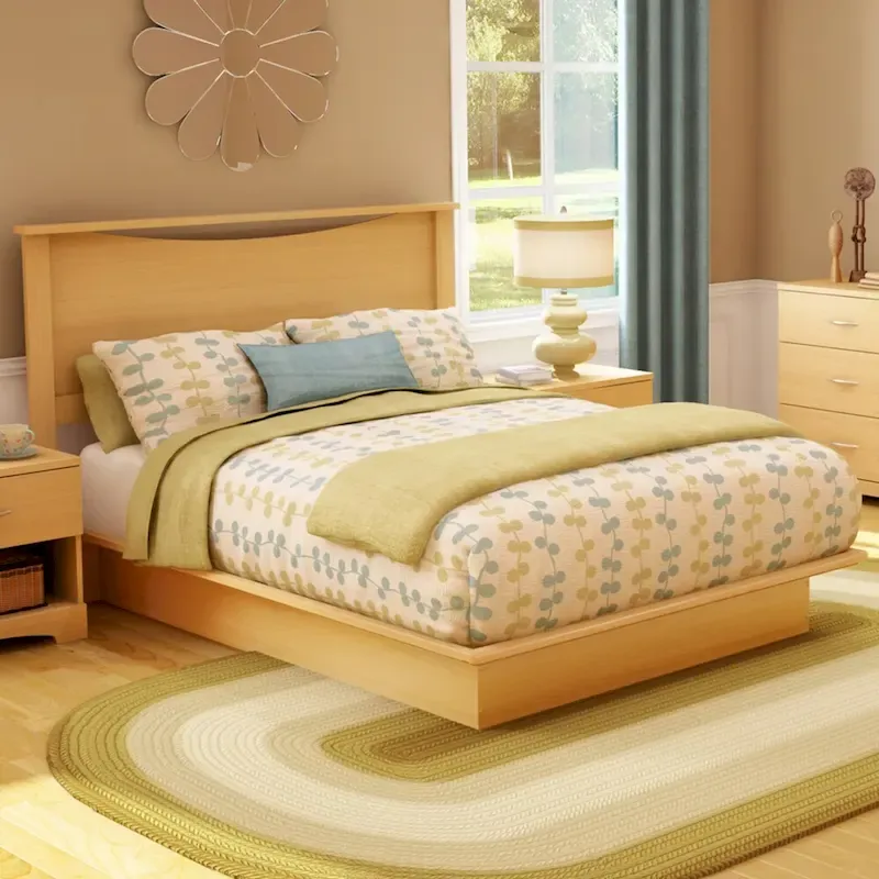 Queen Platform Bed and Headboard (54/60)