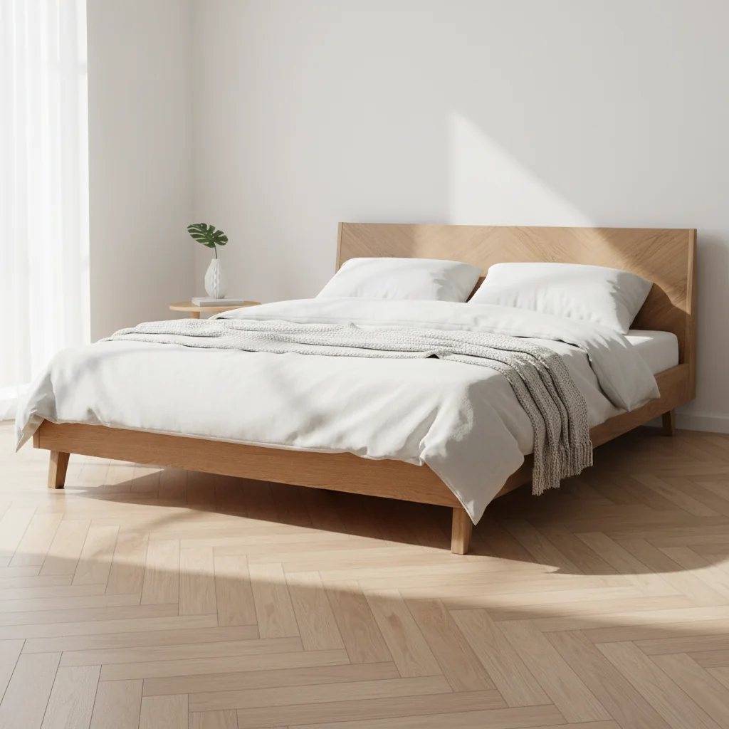 Letto 180 x 200 cm Rovere chiaro