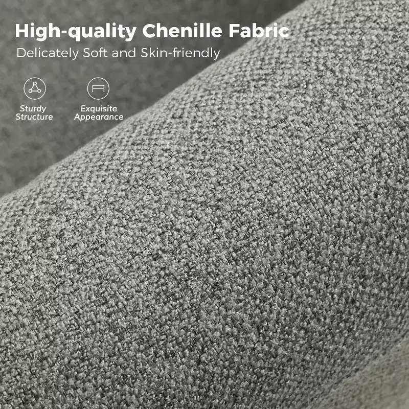 Bernhard Slipcovered Swivel Chair with textured fabric and flared armrests| HULALA HOME