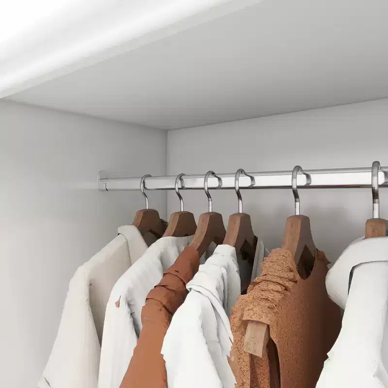 Keloyid White Wood 31.5 in. Armoire with 2 Drawers and 1 Shelves