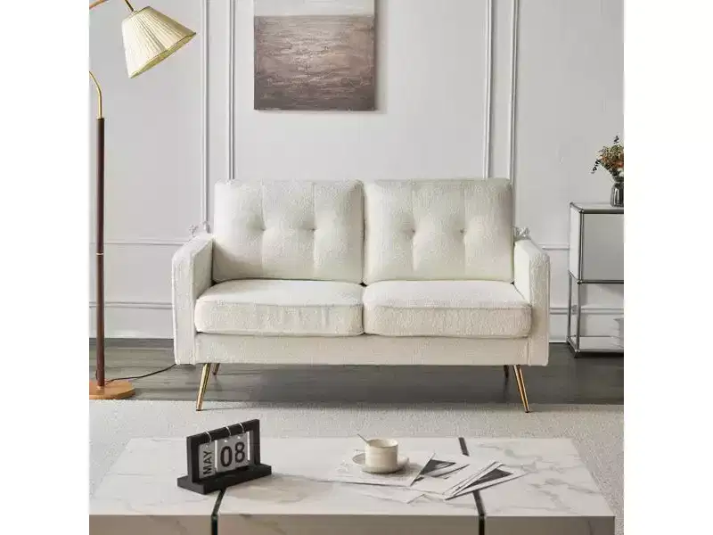 Karl Home |53.5 inch Square Arms Loveseat Sofa