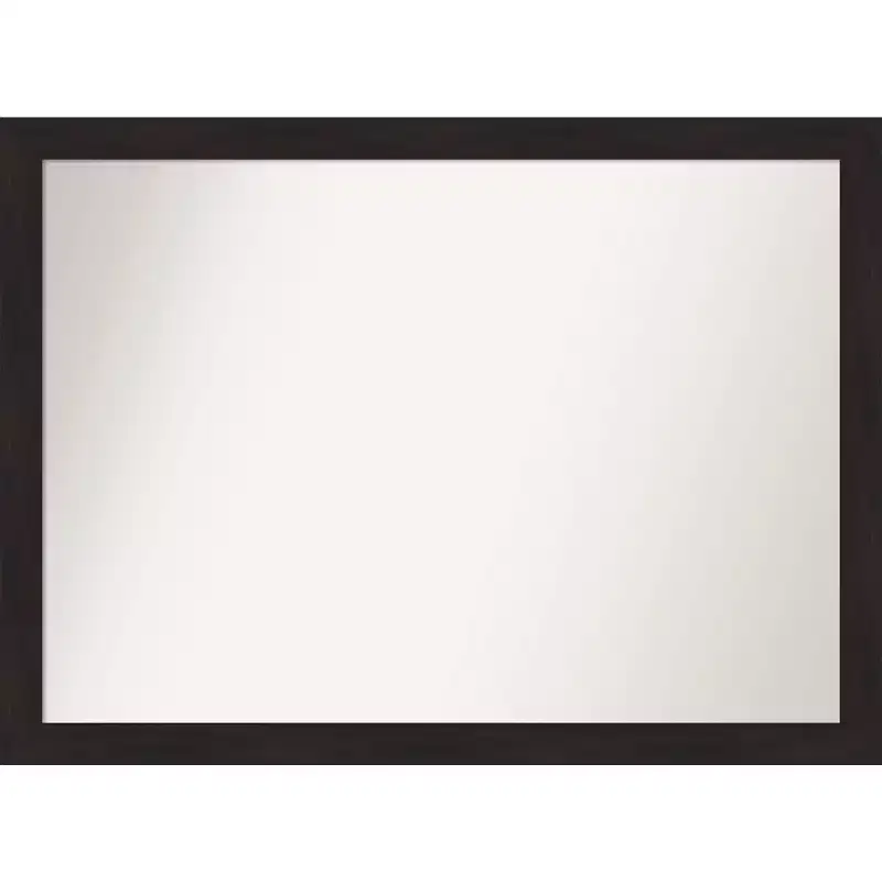 42 x 31 Espresso Brown Wall Mirror, Modern Rectangle - Amanti Art: Includes Mounting Hardware
