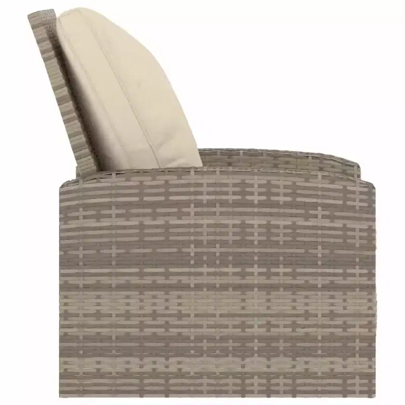 vidaXL Garden Reclining Chair PE Rattan Single Sofa
