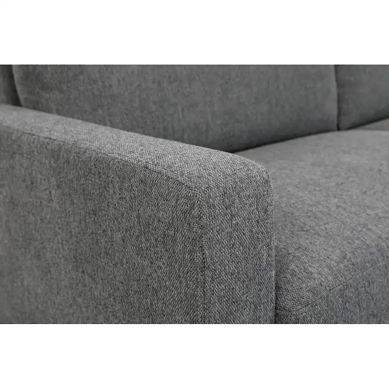Miles Mid Century Modern Loveseat 2 Seater Sofa Couch with Reversible Back Pillows Large
