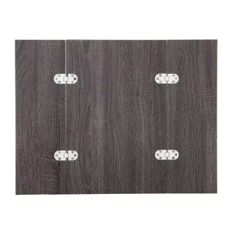 HomeRoots 25 Silver And Gray Expandable Rectangular End Table