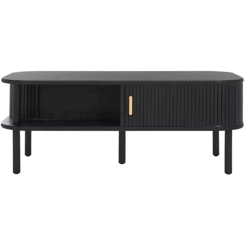 Rectangle Coffee Table with Storage and Tambour Doors