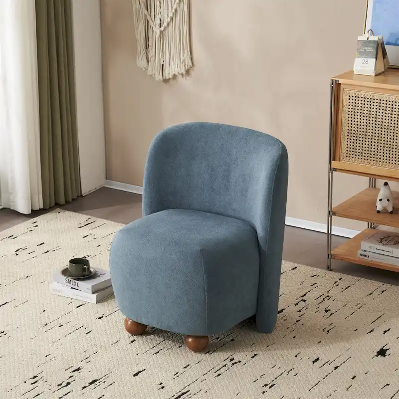 Christopher Knight Home - Eliana Modern Teddy Fabric Accent Chair with Curved Backrest and Legs
