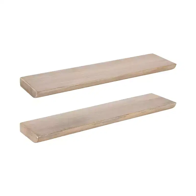 Natural Wood Floating Wall Shelf, 24